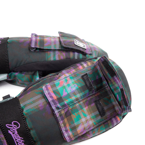 Bsr Pocket Snowboard Glove Purple Check