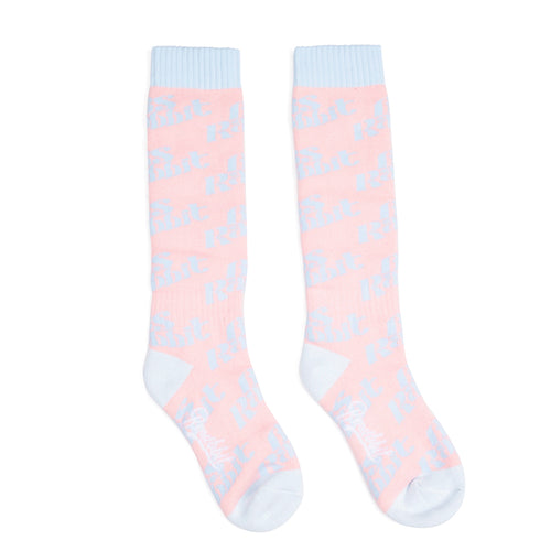 Logo Snowboard Socks Pink