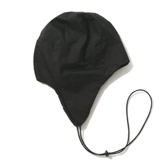 Metal Logo Fleece Earflap Beanie Black