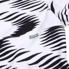 Zgzg Wave Fleece Pullover Black White