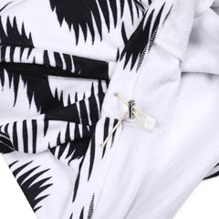 Zgzg Wave Fleece Pullover Black White