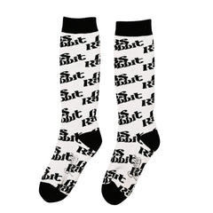Logo Snowboard Socks White