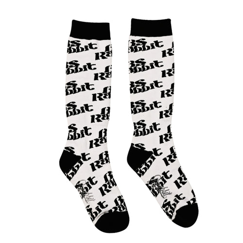 Logo Snowboard Socks White