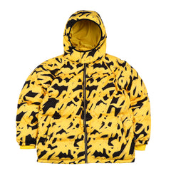 Swirling Logo Hoodie Wellon Parka Yellow