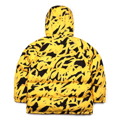 Swirling Logo Hoodie Wellon Parka Yellow