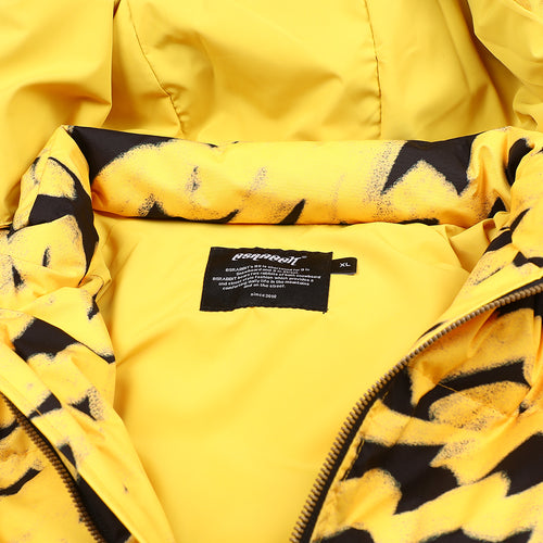 Swirling Logo Hoodie Wellon Parka Yellow