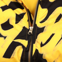 Swirling Logo Hoodie Wellon Parka Yellow