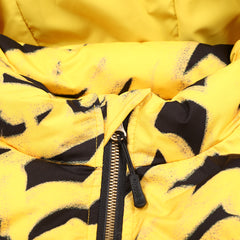 Swirling Logo Hoodie Wellon Parka Yellow