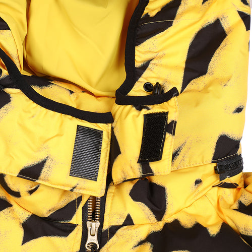 Swirling Logo Hoodie Wellon Parka Yellow
