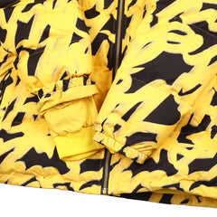 Swirling Logo Hoodie Wellon Parka Yellow