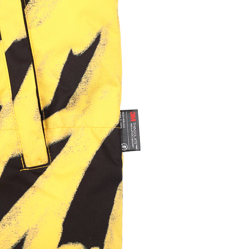 Swirling Logo Hoodie Wellon Parka Yellow