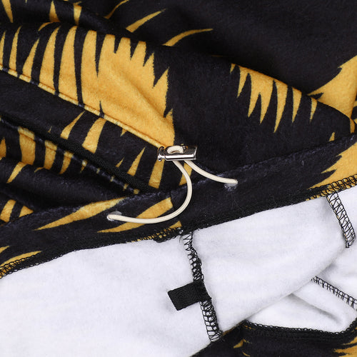 Zgzg Wave Fleece Pullover Gold Black