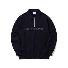Bsrbt Og Half-Zip Collar Sweatshirt Navy
