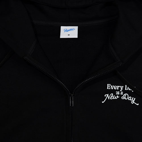 3D Every Day Rabbit Hoodie Zip-Up Black