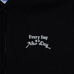 3D Every Day Rabbit Hoodie Zip-Up Black