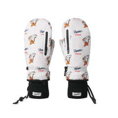 Tiger Rabbit Zipper Pocket Glove White
