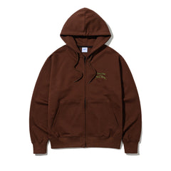 3D Every Day Rabbit Hoodie Zip-Up Brown