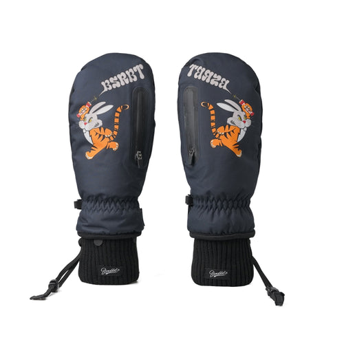 Bomb Tiger Rabbit Zipper Pocket Glove Navy