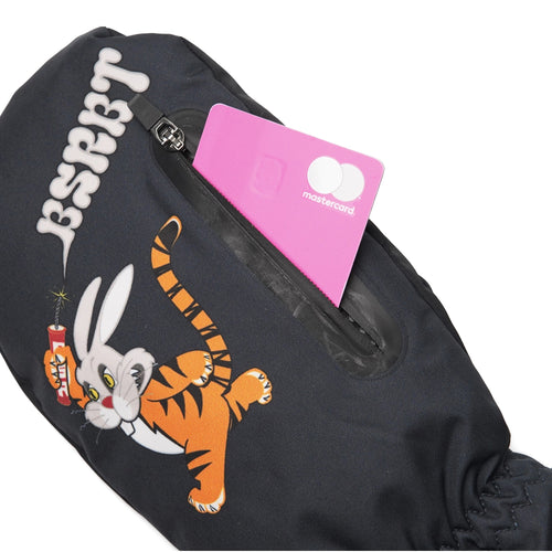 Bomb Tiger Rabbit Zipper Pocket Glove Navy