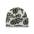 Over Logo Beanie White