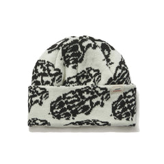 Over Logo Beanie White