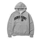 Embroidery Run Bsrbt Hoodie Zip-Up Melange Gray