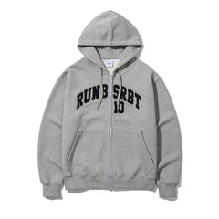 Embroidery Run Bsrbt Hoodie Zip-Up Melange Gray