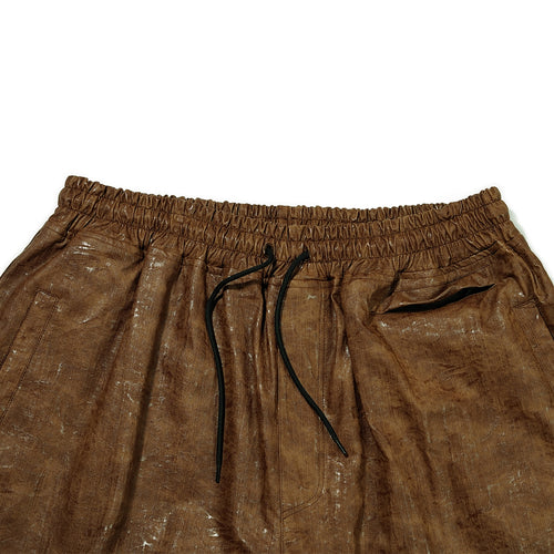 Dsxbs Super Wide Ventilation Pants Brown Leather