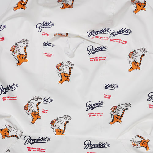 Zipper String Waterproof Hoodwarmer Tiger Rb White