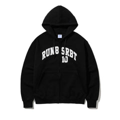 Embroidery Run Bsrbt Hoodie Zip-Up Black