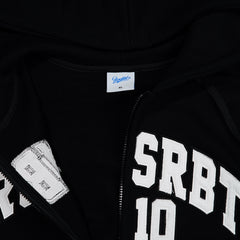 Embroidery Run Bsrbt Hoodie Zip-Up Black
