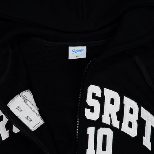 Embroidery Run Bsrbt Hoodie Zip-Up Black