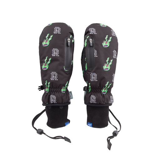 Bsr Zipper Pocket Glove Trippy Rabbit Black