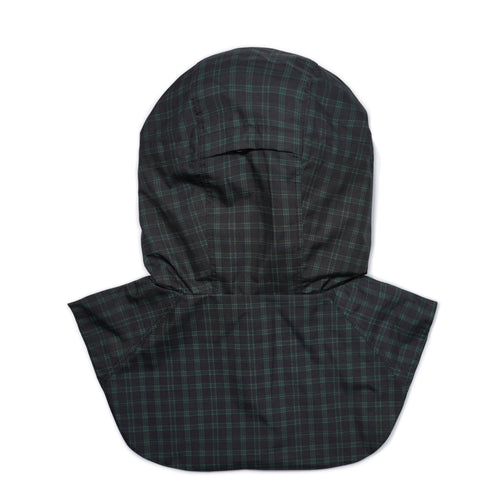 Zipper String Waterproof Hoodwarmer Green Check Black