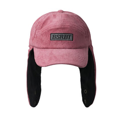 Bsrbt Earflap Hat Stripe Corduroy Pink