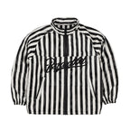 Stripe Logo Padding Jumper White Black