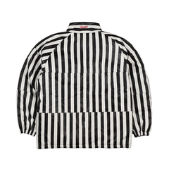 Stripe Logo Padding Jumper White Black