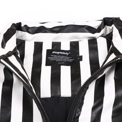 Stripe Logo Padding Jumper White Black