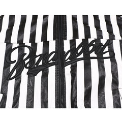 Stripe Logo Padding Jumper White Black