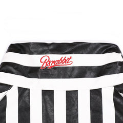 Stripe Logo Padding Jumper White Black