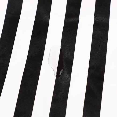 Stripe Logo Padding Jumper White Black