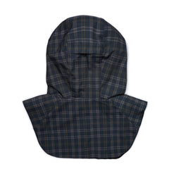 Zipper String Waterproof Hoodwarmer Brown Check Navy