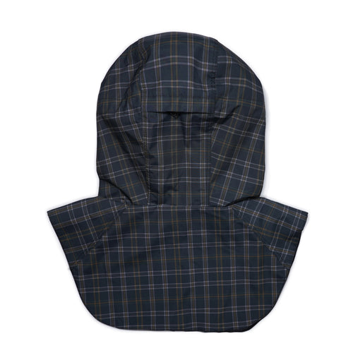 Zipper String Waterproof Hoodwarmer Brown Check Navy