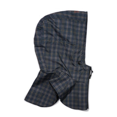 Zipper String Waterproof Hoodwarmer Brown Check Navy