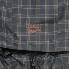 Zipper String Waterproof Hoodwarmer Brown Check Navy