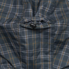 Zipper String Waterproof Hoodwarmer Brown Check Navy