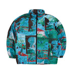 Romantic Logo Padding Jumper Green Blue