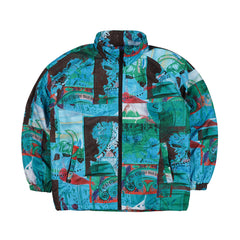 Romantic Logo Padding Jumper Green Blue