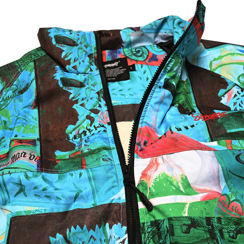 Romantic Logo Padding Jumper Green Blue