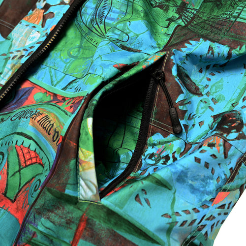 Romantic Logo Padding Jumper Green Blue